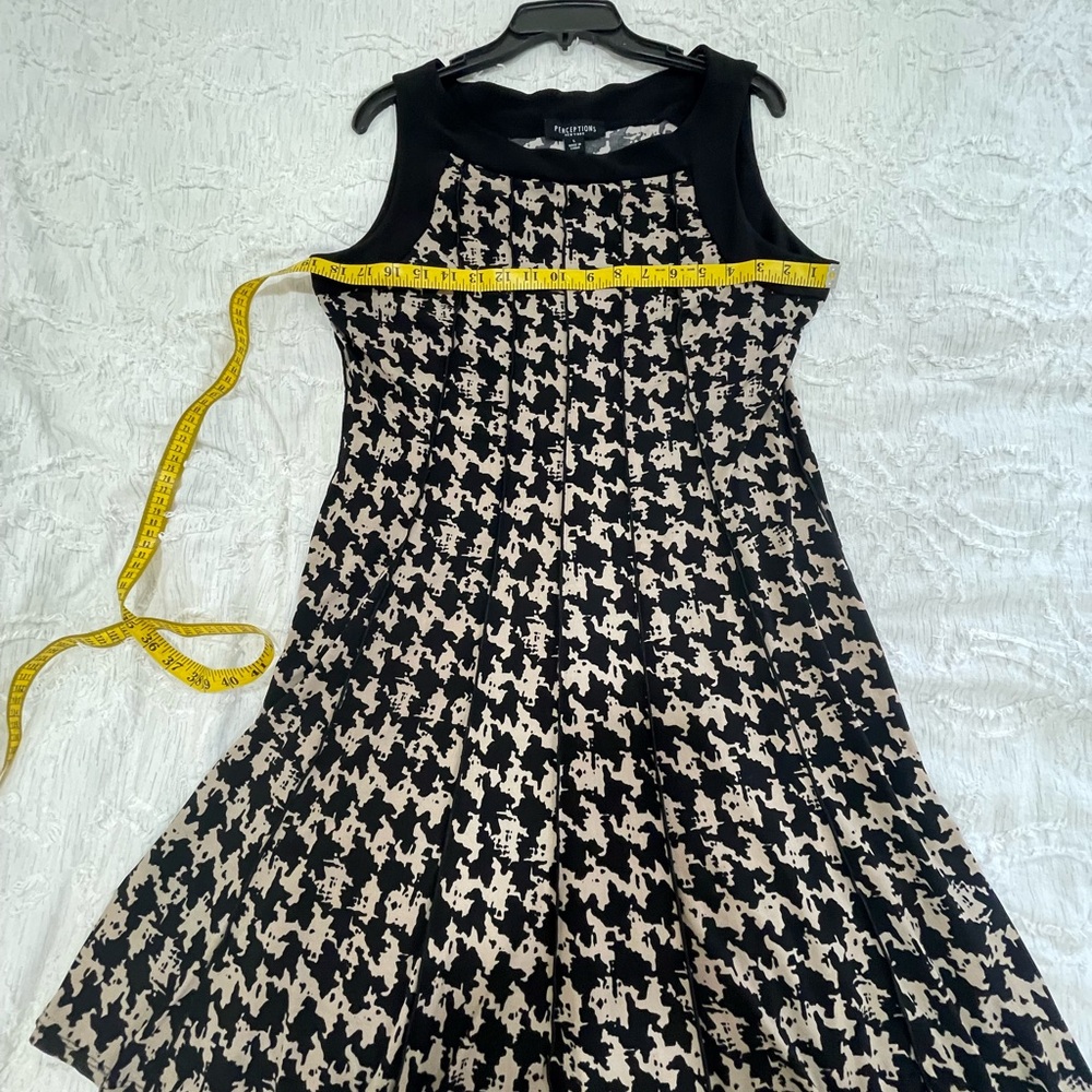 Perceptions New York, size L, black and white dress